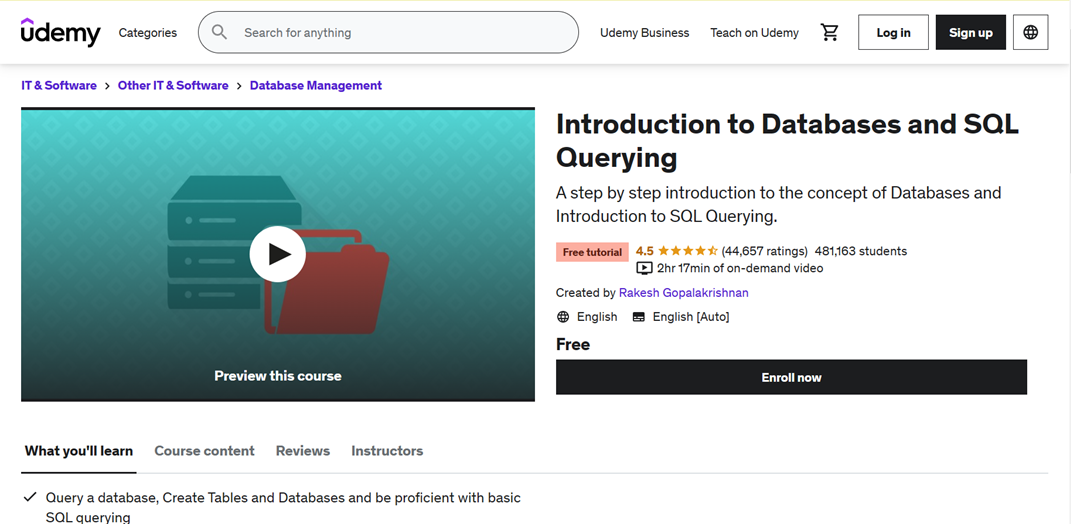 Introduction to Databases and SQL Querying