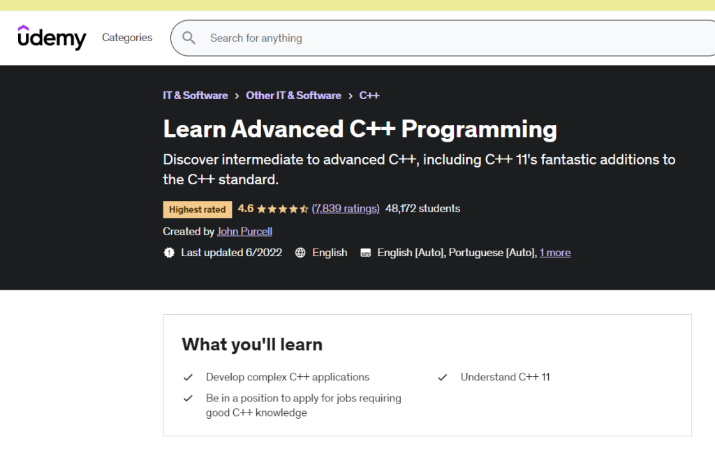 15+ Top C++ Online Courses & Certificates (Free and Paid) - The Fordham Ram