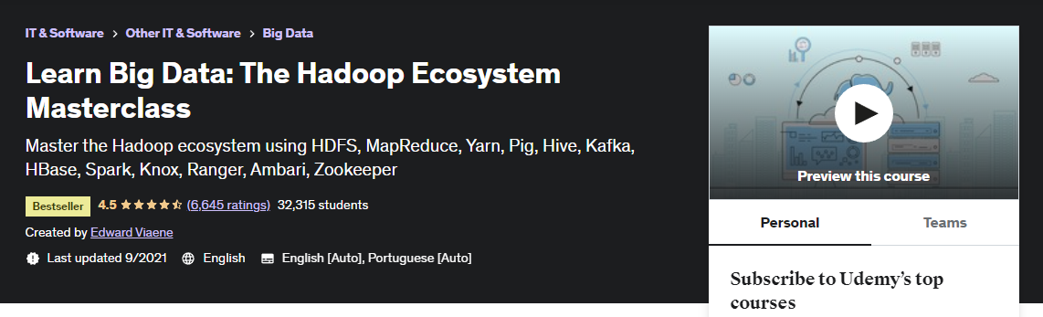Learn Big Data The Hadoop Ecosystem Masterclass
