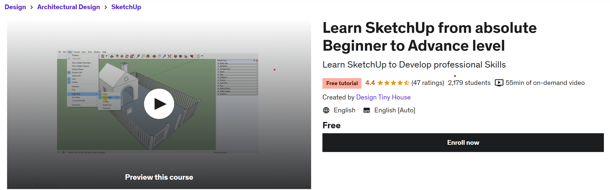 is sketchup free for students