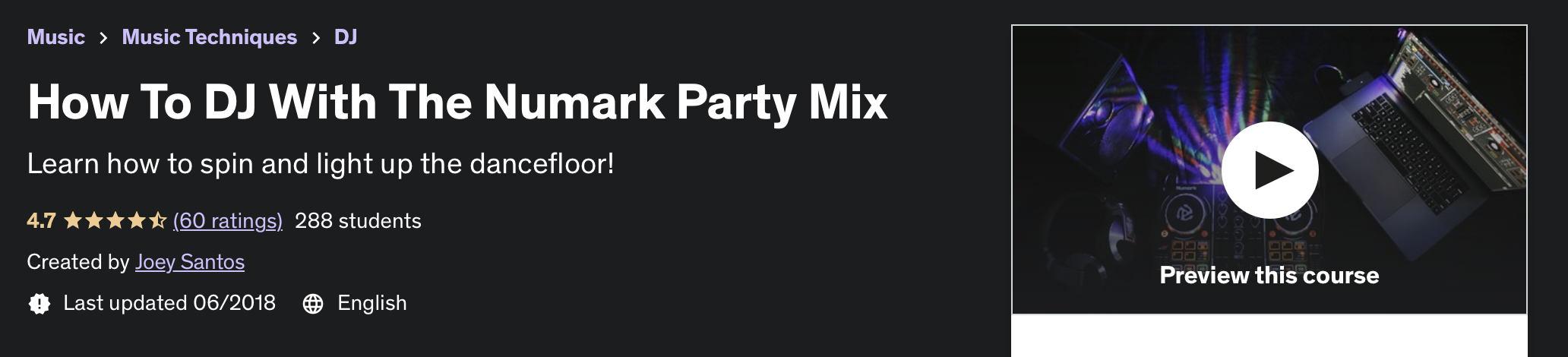 Learn To DJ With The Numark Party Mix