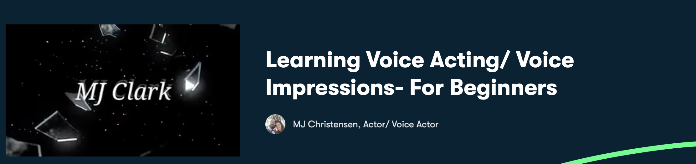 Learning Voice Acting:Voice Impressions for Beginners