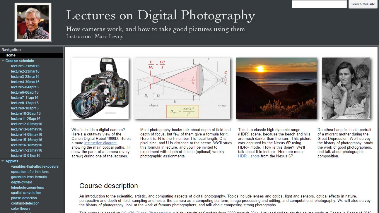 Lectures on Digital Photography by Marc Levoy