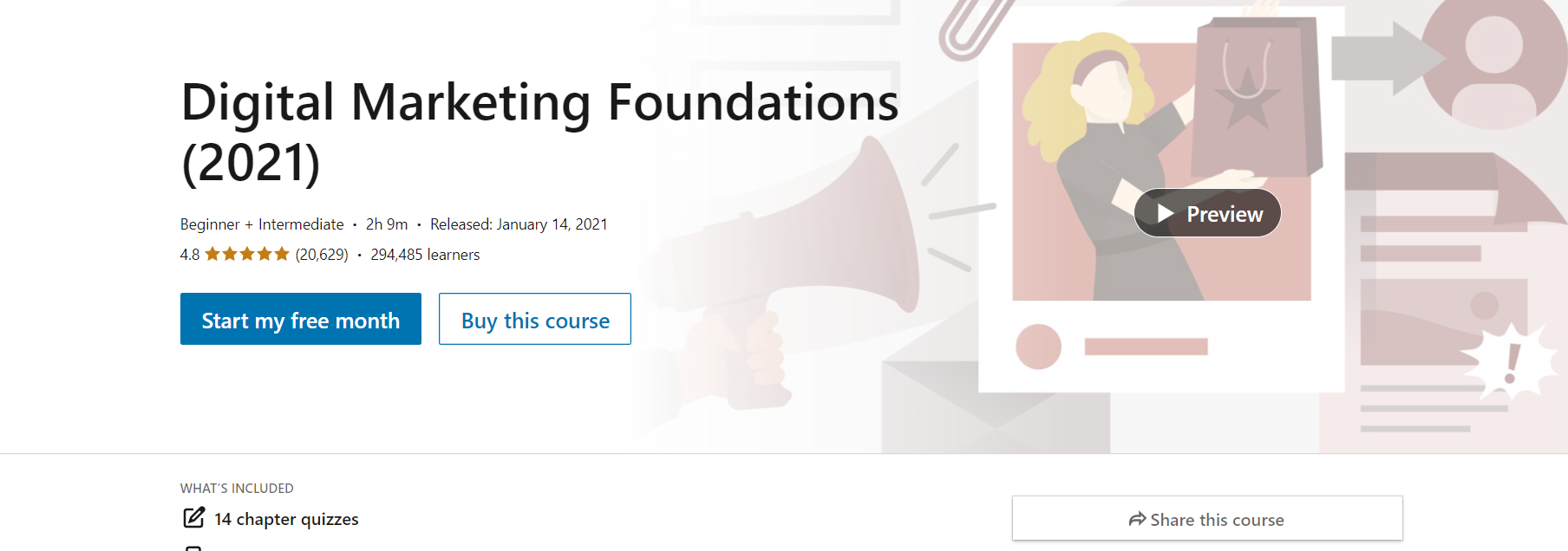 LinkedIn Learning Digital Marketing Specialist Course