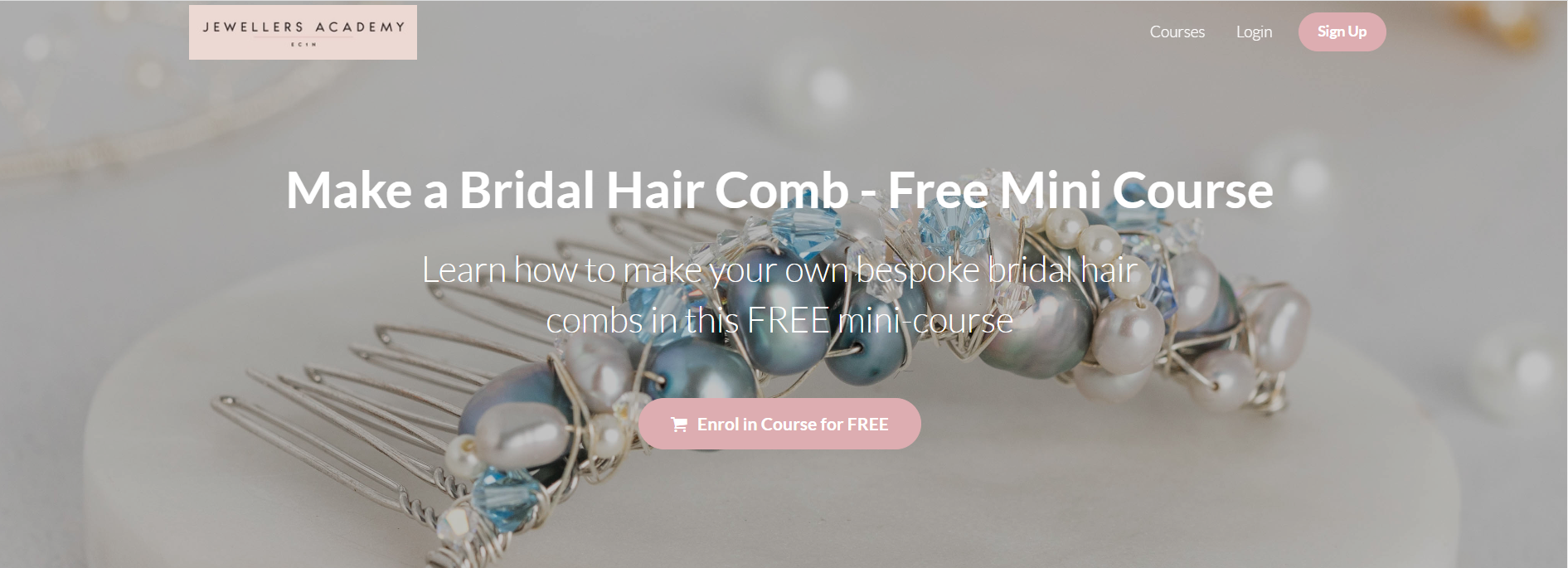 Make a Bridal Hair Comb