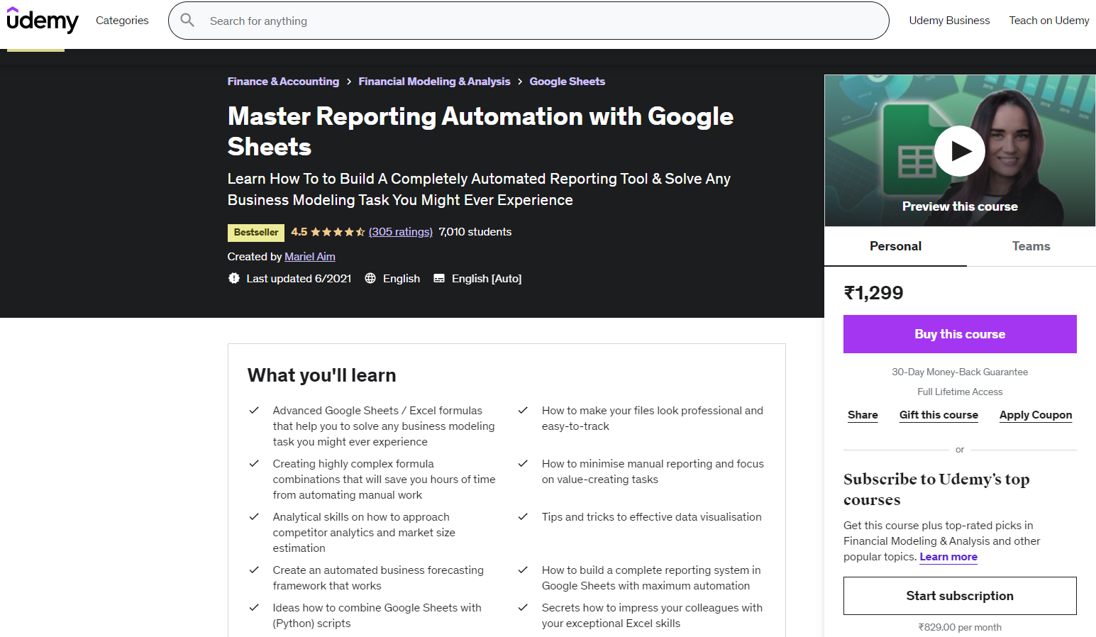 Master Reporting Automation with Google Sheets