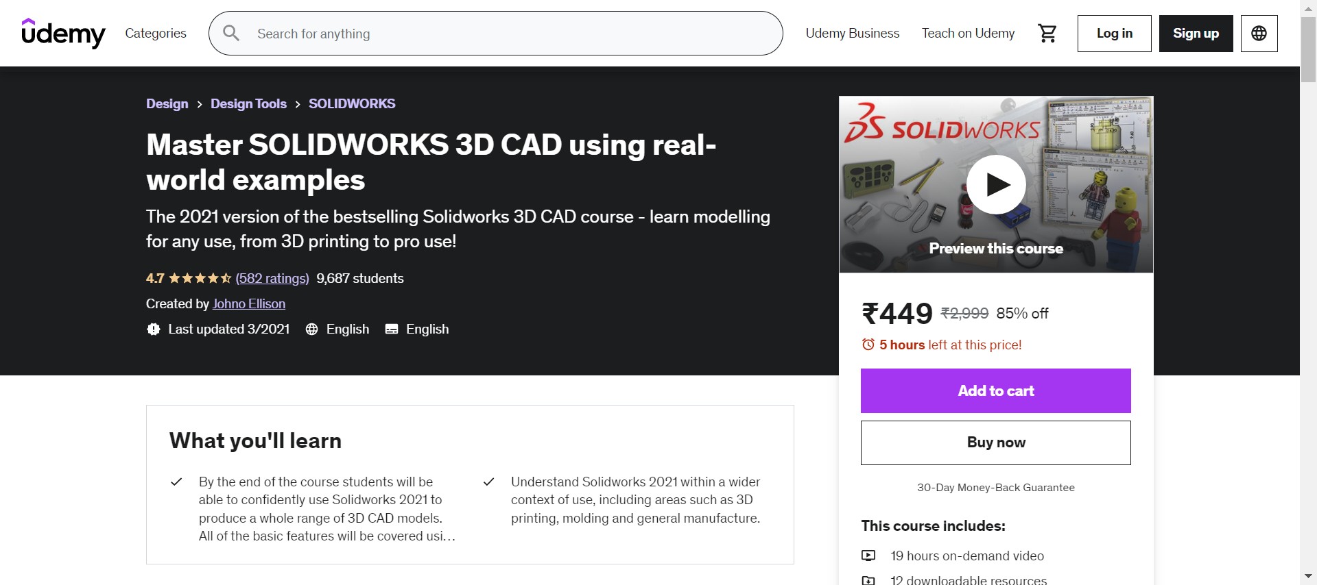 Master Solidworks 3 D Cad Using Real-World Examples