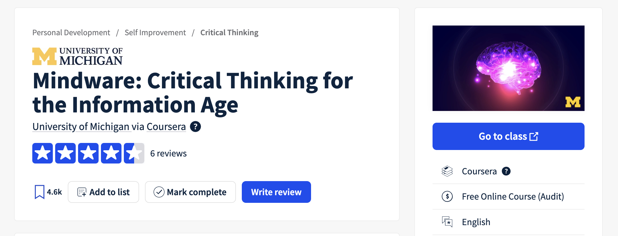 Mindware for Critical Thinking in the Information Age