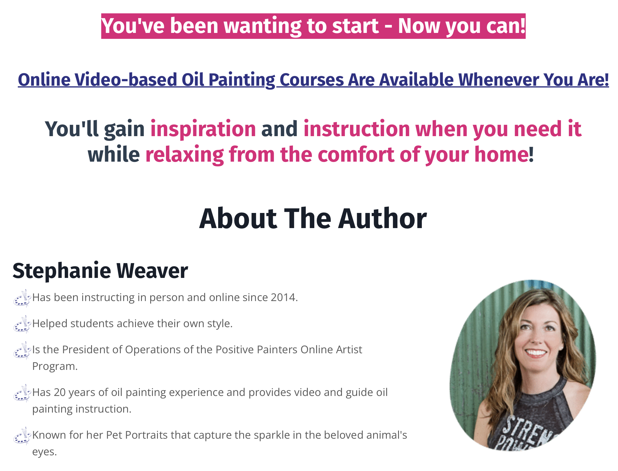 Online Oil Painting Class