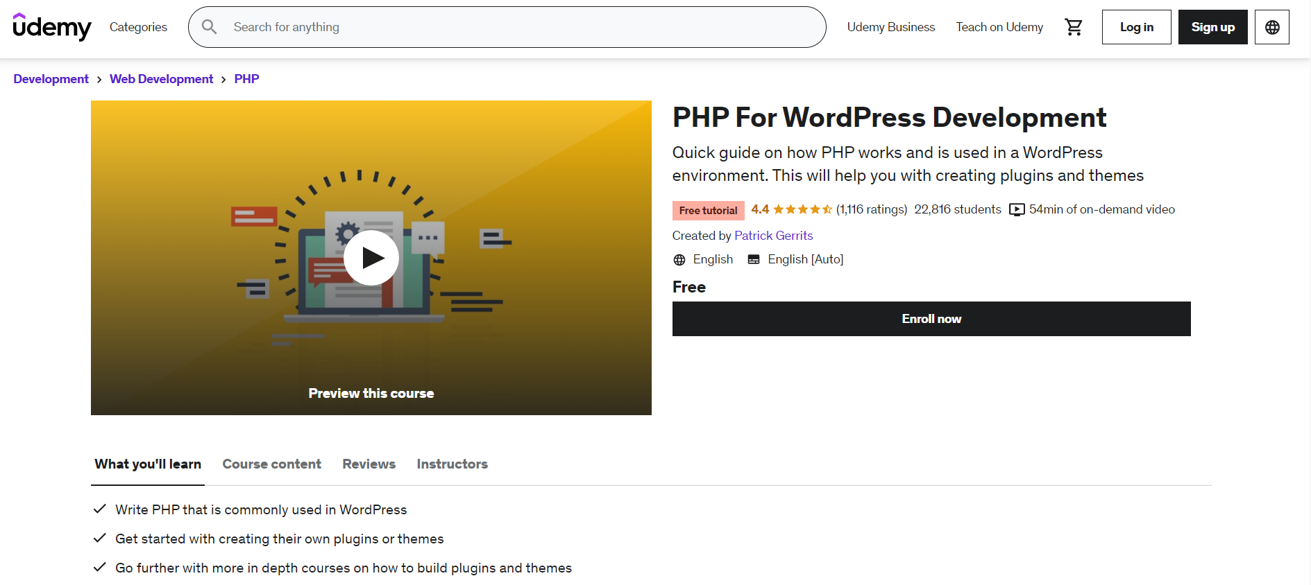 PHP for WordPress Development