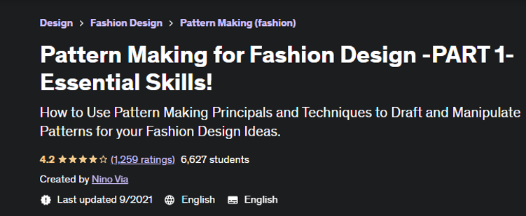 Pattern Making For Fashion Design Part 1 Essential