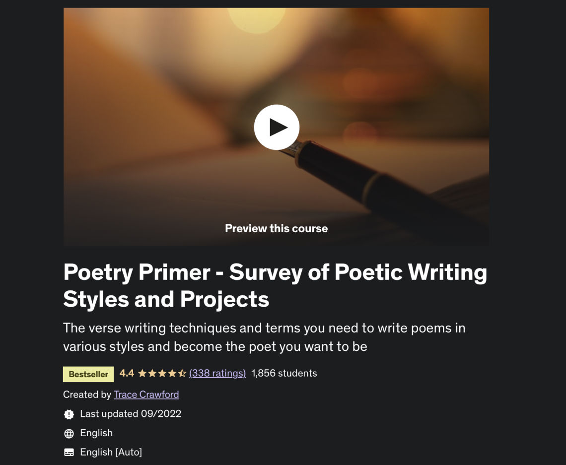 phd poetry online