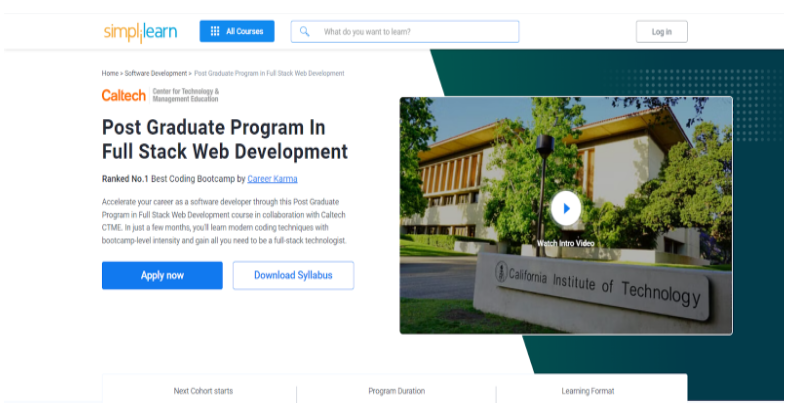 Post Graduate Program In Full Stack Web Development