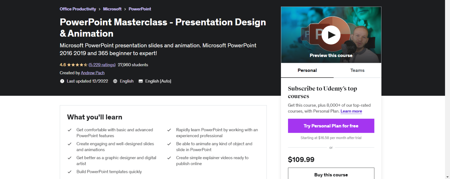 14 Best Online PowerPoint Courses: Create Professional Slideshows - The ...