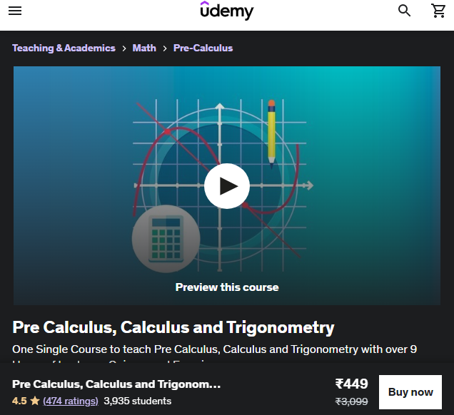 Pre Calculus, Calculus, and Trigonometry
