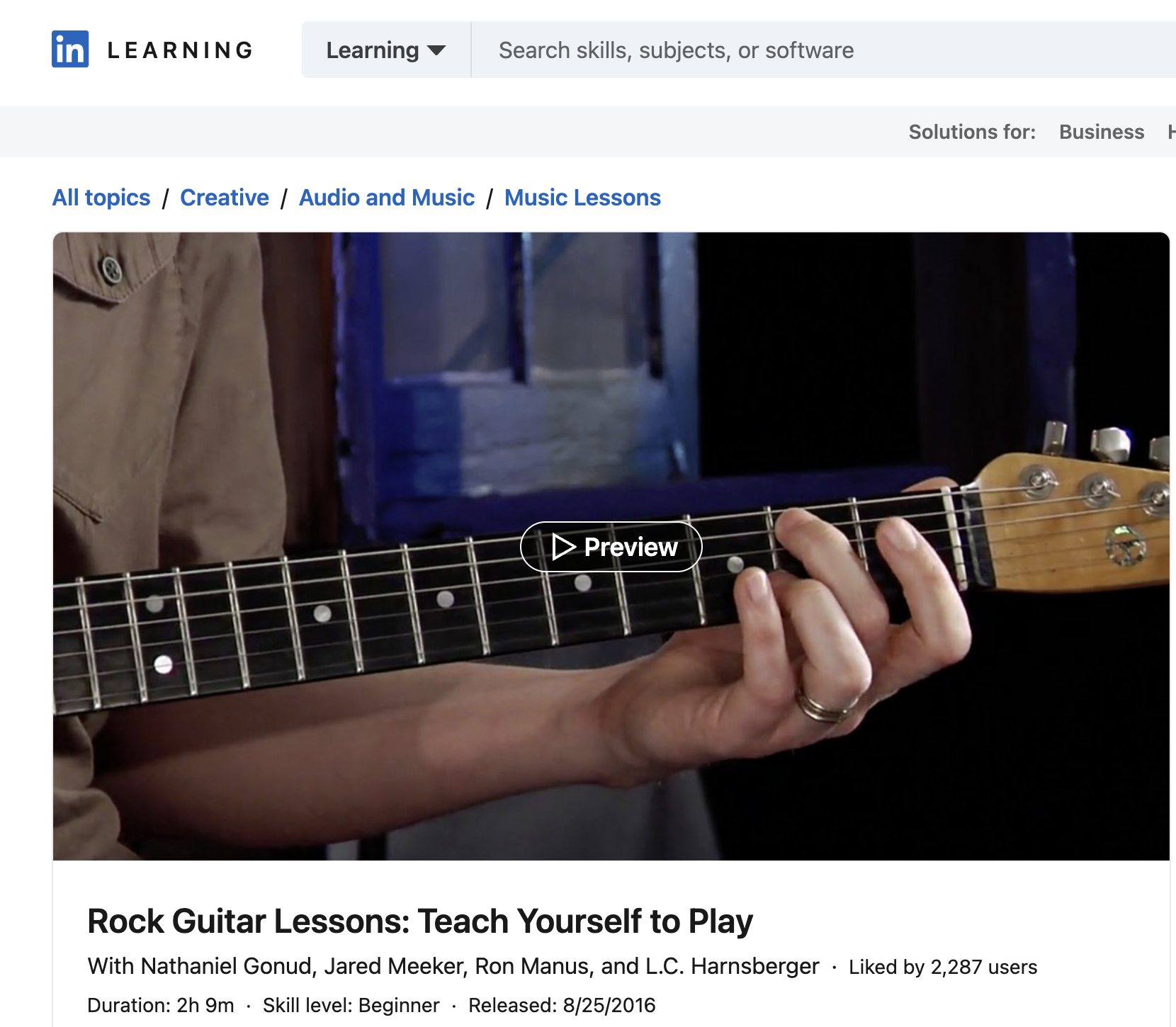 Rock Guitar Lessons