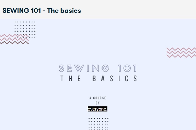 Sewing 101- The Basics