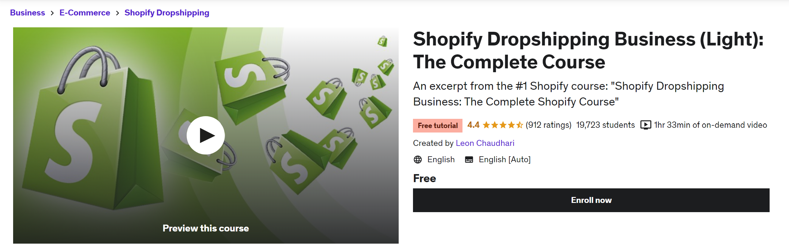 Shopify Dropshipping Business The Complete Course