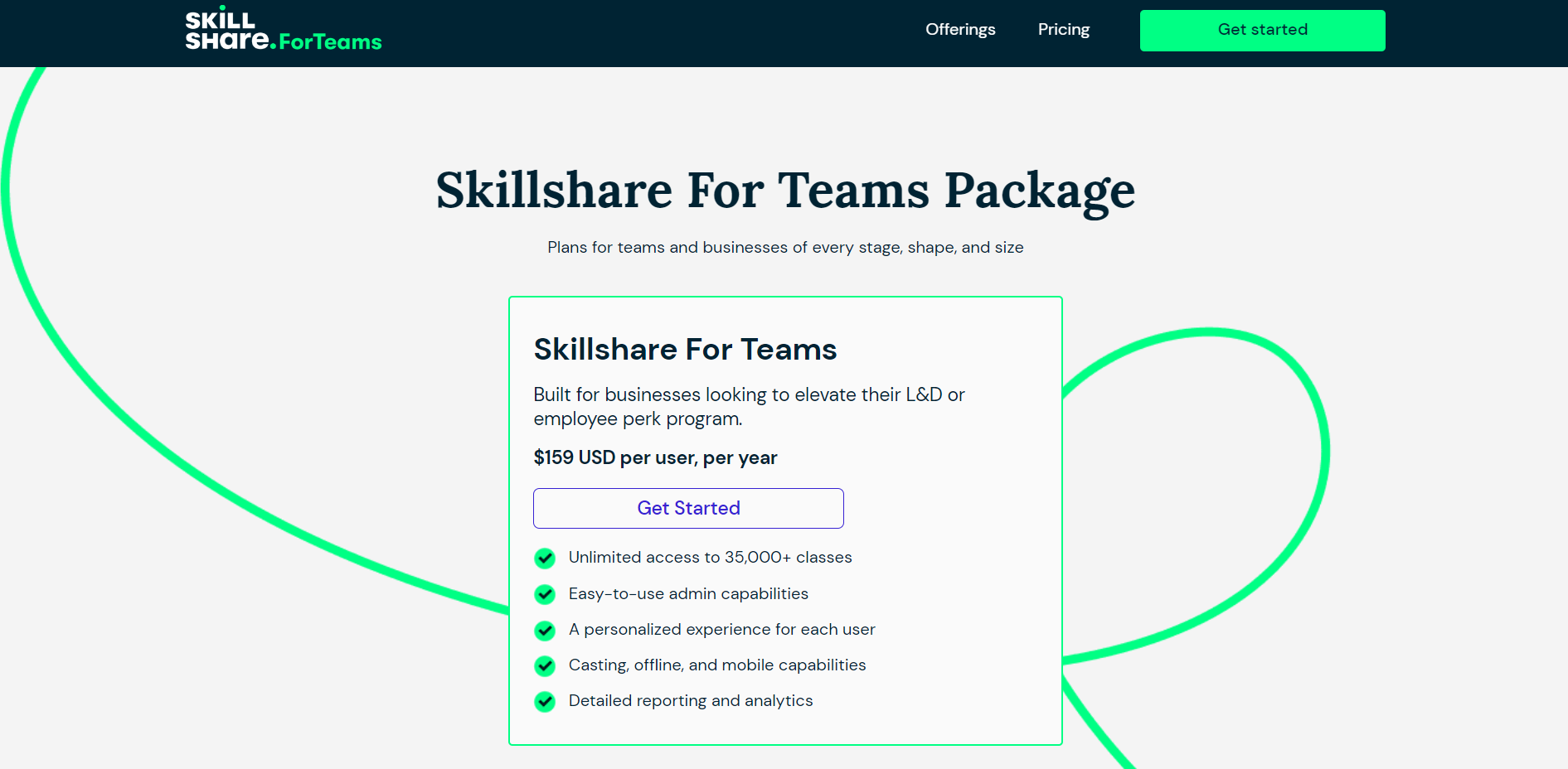 Skillshare for Teams memberships