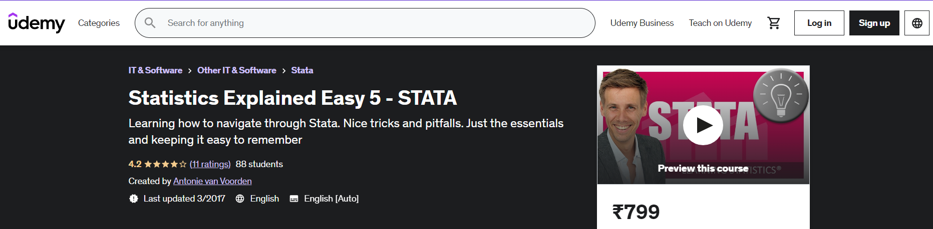 Statistics Explained Easy 5 - STATA