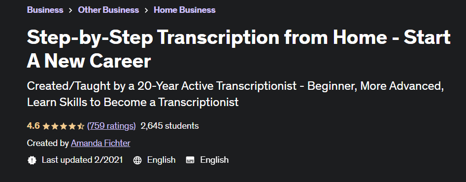 Step by Step Transcription from Home