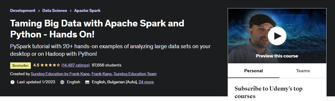 Taming Big Data with Apache Spark and Python - Hands-On
