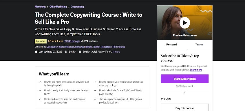The Complete Copywriting Course