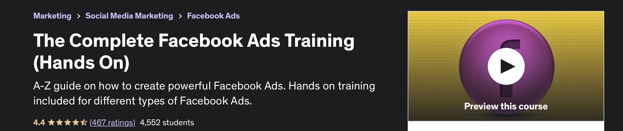 The Complete Facebook Ads Training