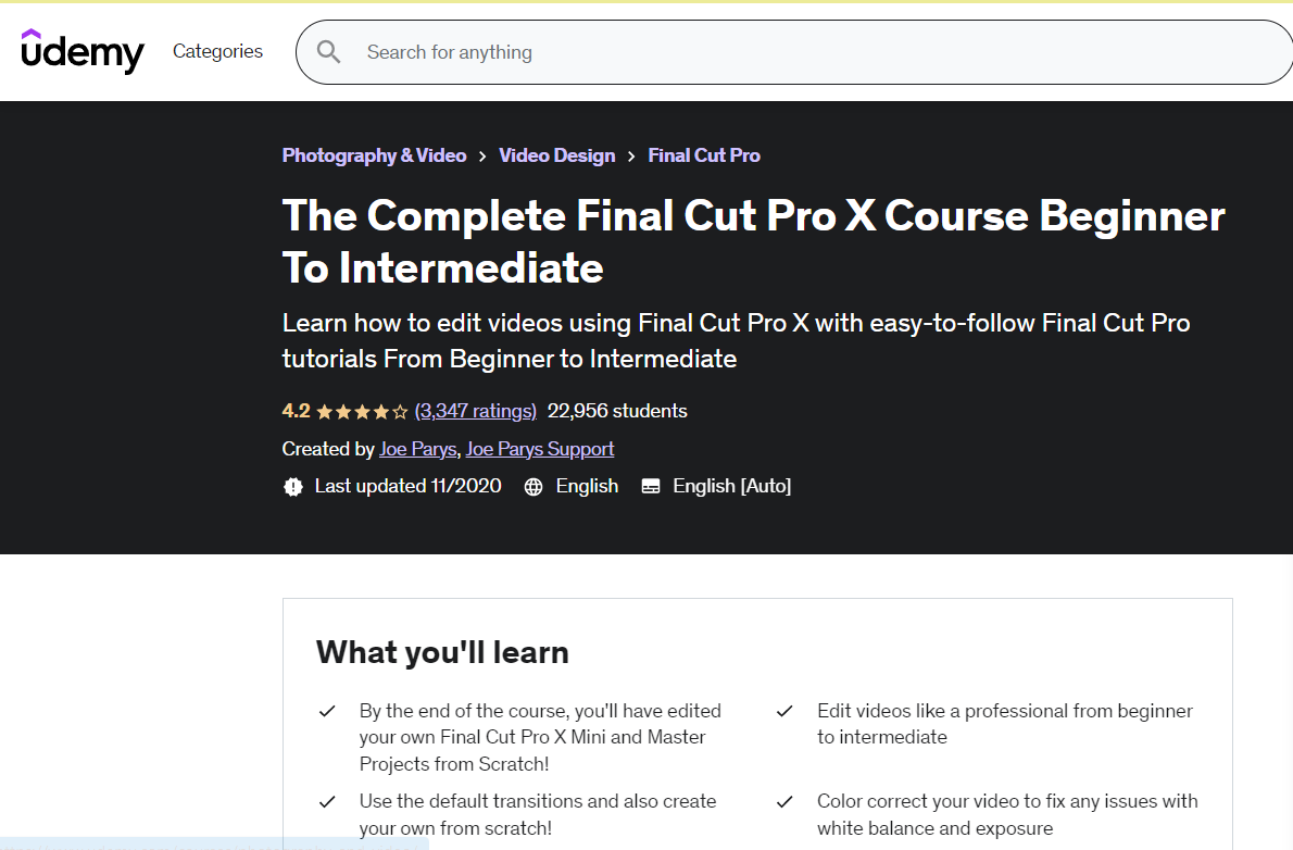The Complete Final Cut Pro X Course Beginner To Intermediate