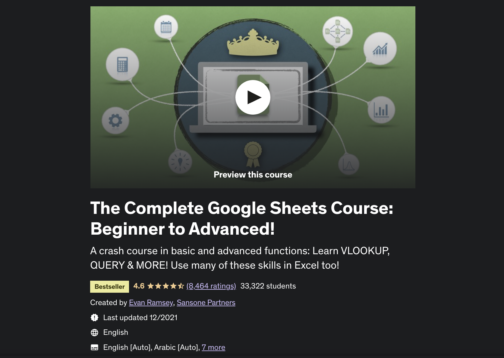 The Complete Google Sheets Course