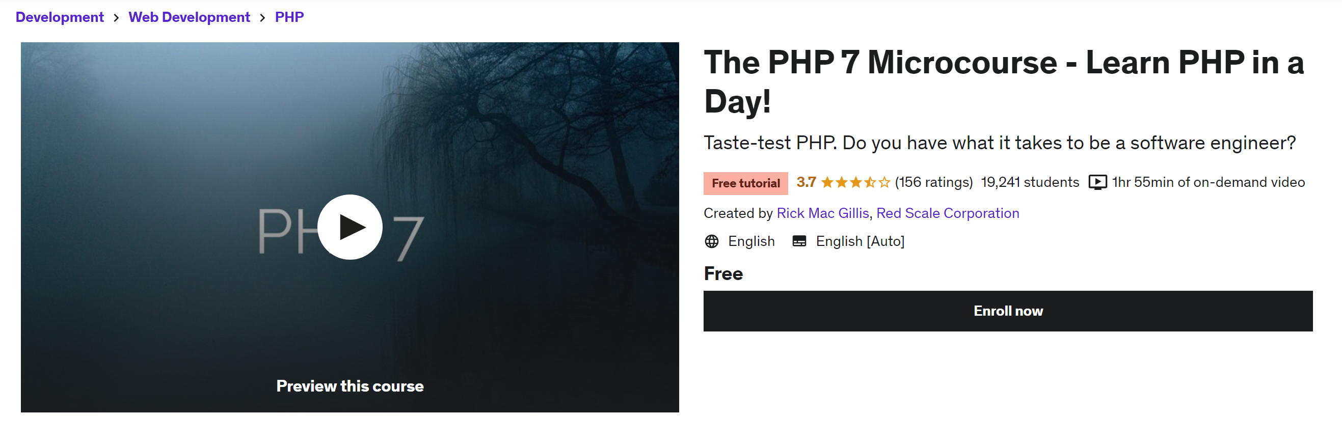 PHP 7 Micro Course - Learn PHP in a Day