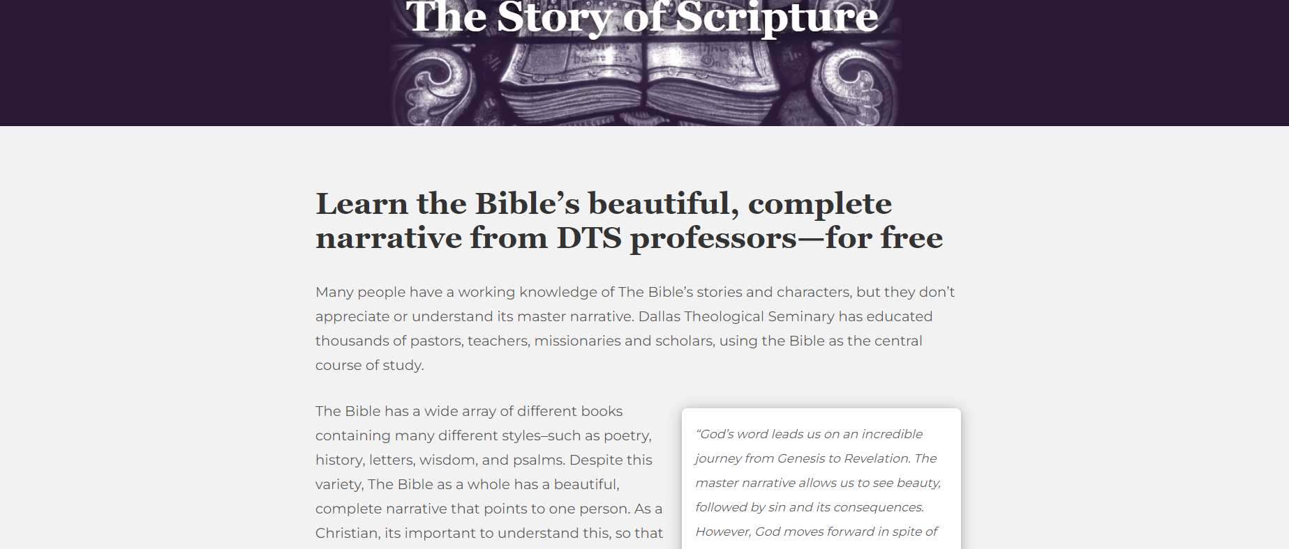 The History of Scripture