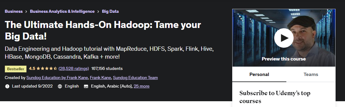 The Ultimate Hands-On Hadoop Tame your Big Data