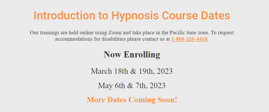 The Wellness Institute Introduction to Hypnosis Training