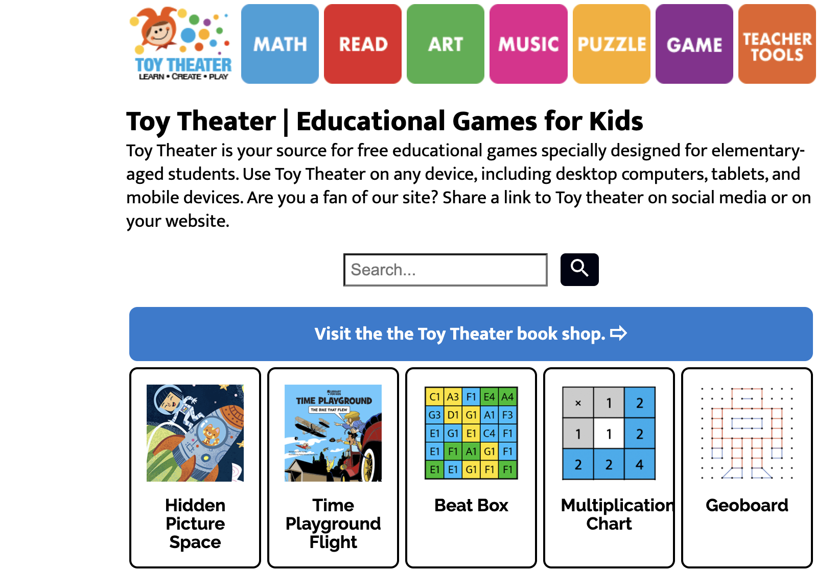 Toy Theater best coding websites for kids