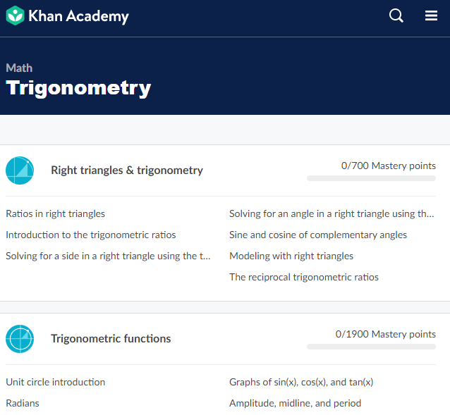 Trigonometry Course