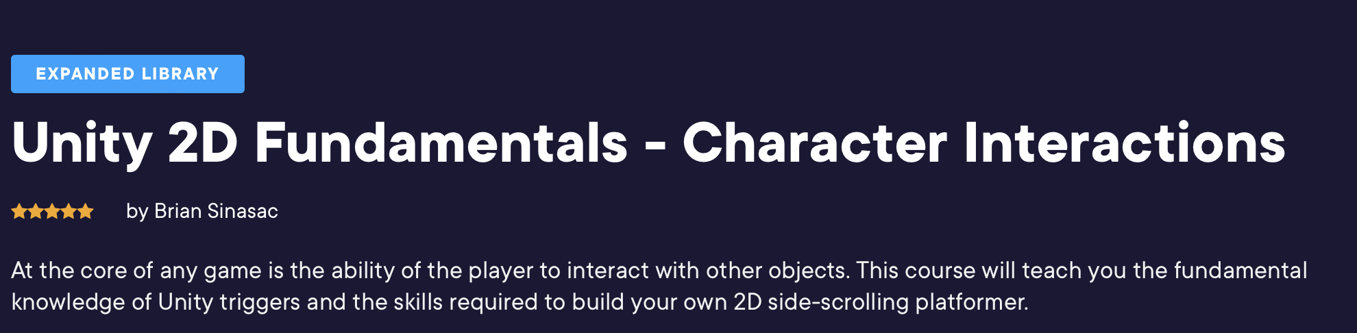 Unity 2D Fundamentals – Character Interactions | Pluralsight