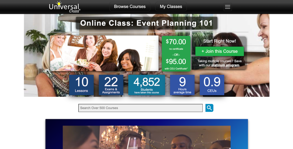 Universal Class- Event Planning 101
