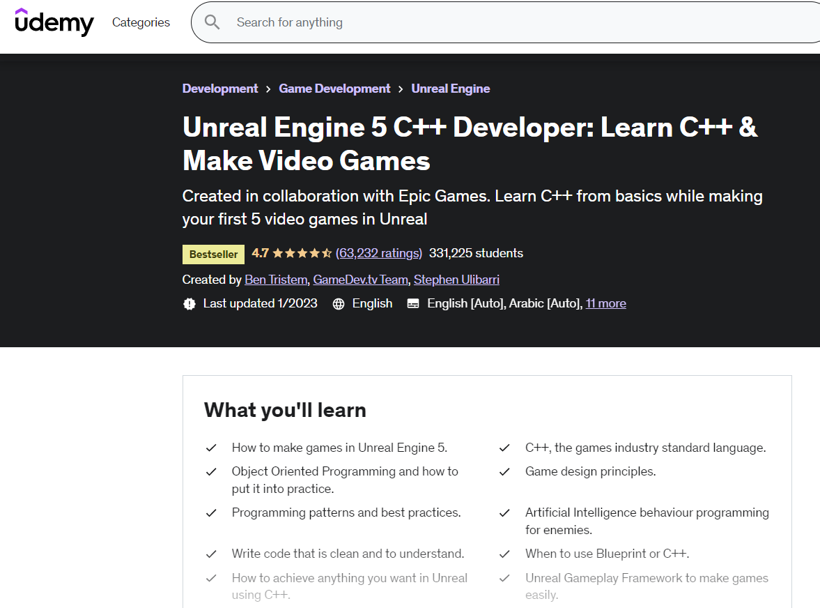 Unreal Engine 5 C++ Developer Learn C++ & Make Video Games