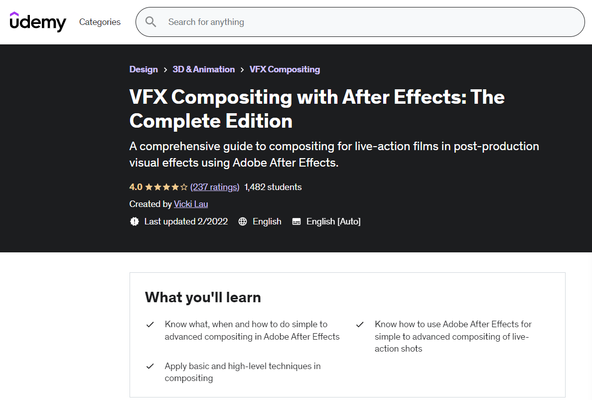 VFX Compositing with After Effects The Complete Edition