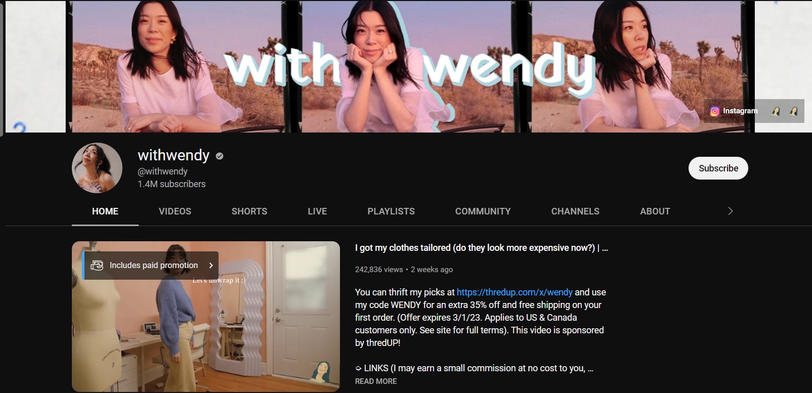 Withwendy's YouTube Channel