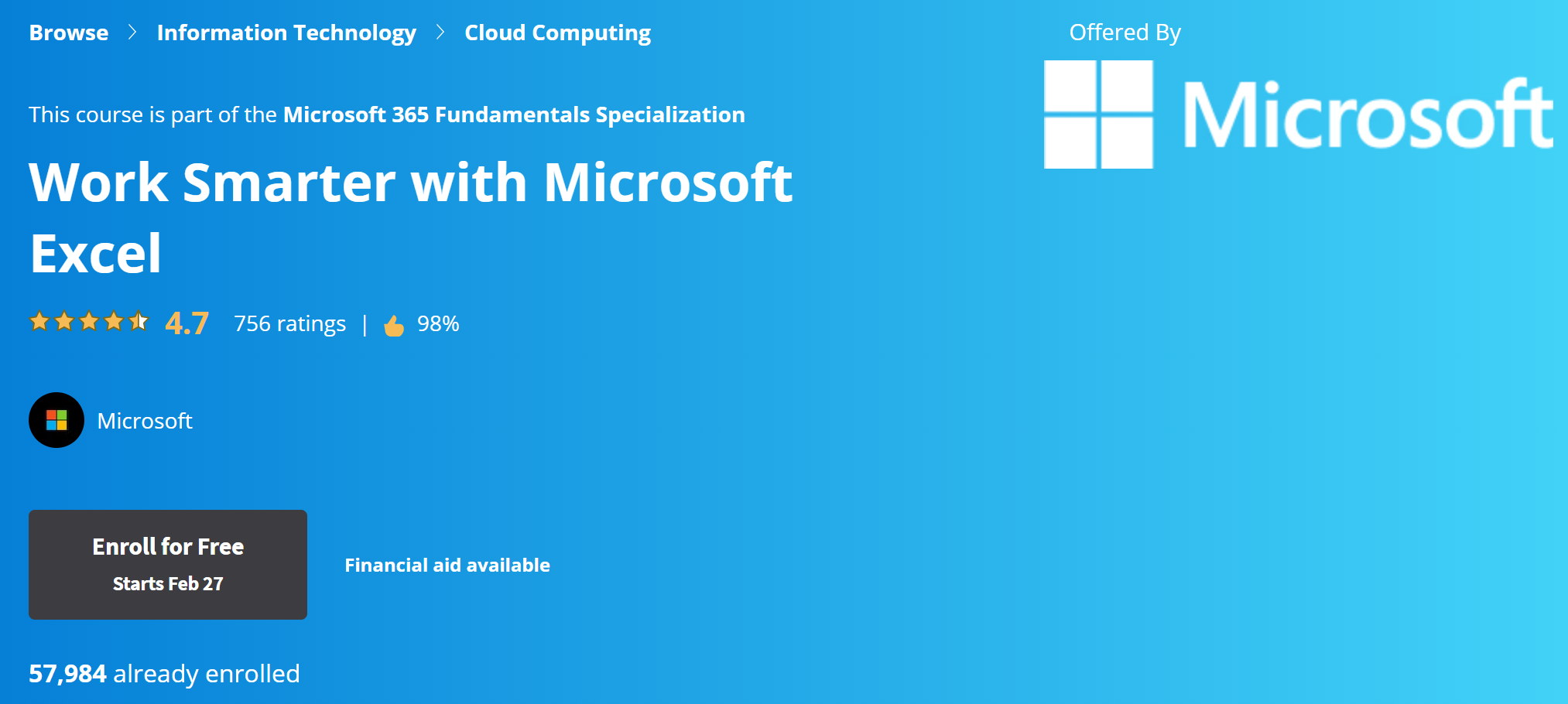 Work Smarter with Microsoft Excel