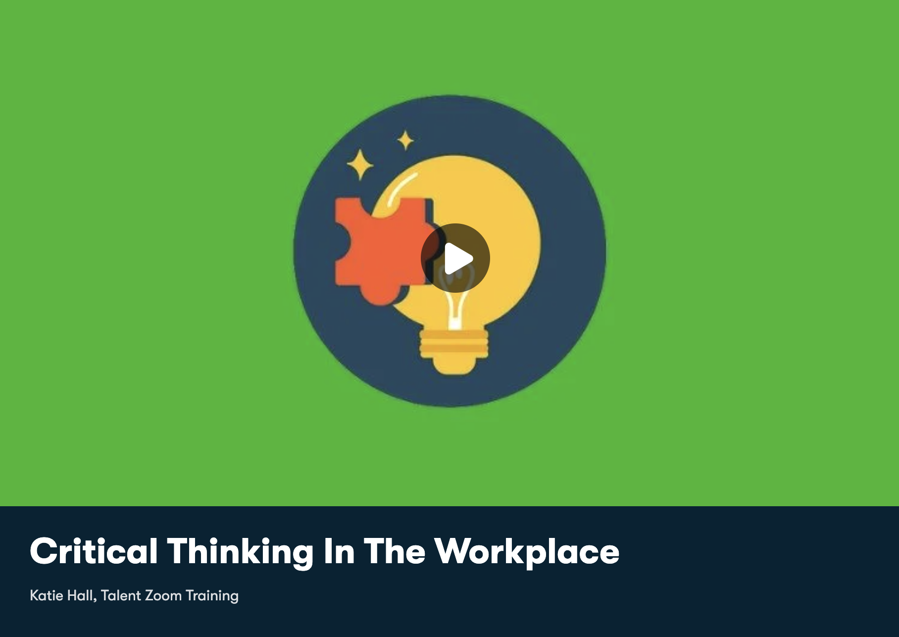 Workplace Applications of Critical Thinking