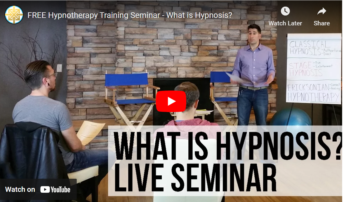 Youtube FREE Hypnotherapy Training Seminar