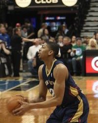 Pelicans center Anthony Davis turned in a magnificent performance in his first ever post season game. Courtesy of Wikimedia.
