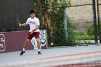 The Rams lost all singles matches on the day. (Julia Comerford/The Fordham Ram)
