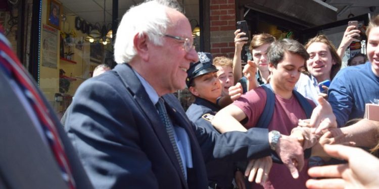 Bernie Sanders Visits Arthur Avenue