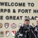 Eric Gay/AP, Lt. Gen. Mark Milley, the senior officer at Fort Hood, and Sen. John Cornyn (R-TX) address the media after the shootings. (Courtesy of Flickr)