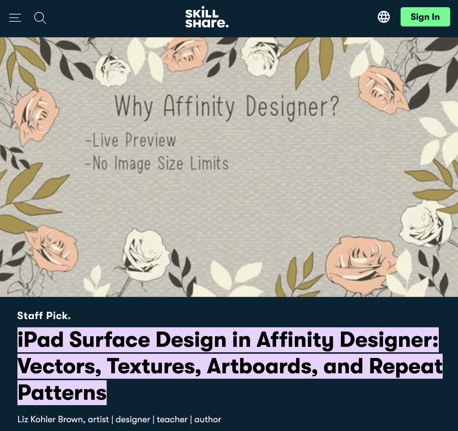 iPad Surface Design in Affinity Designer