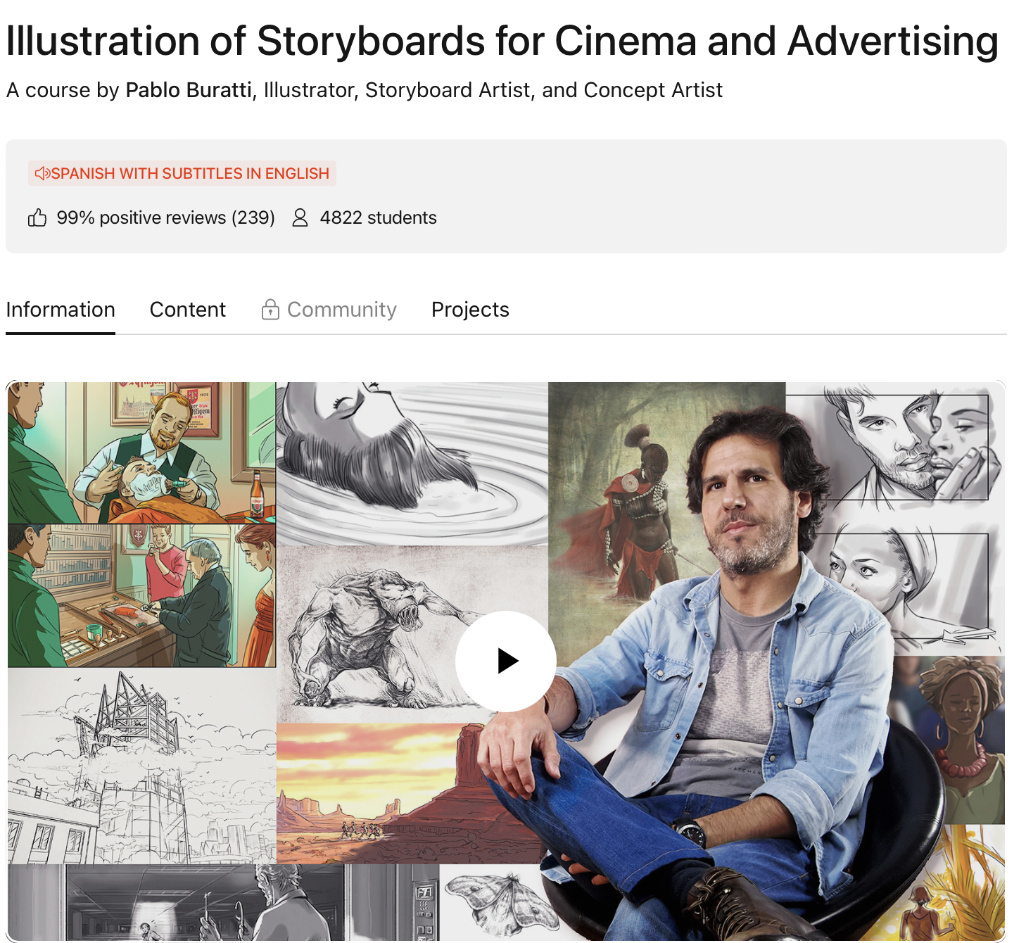 illustration of Storyboard for Cinema and Advertising